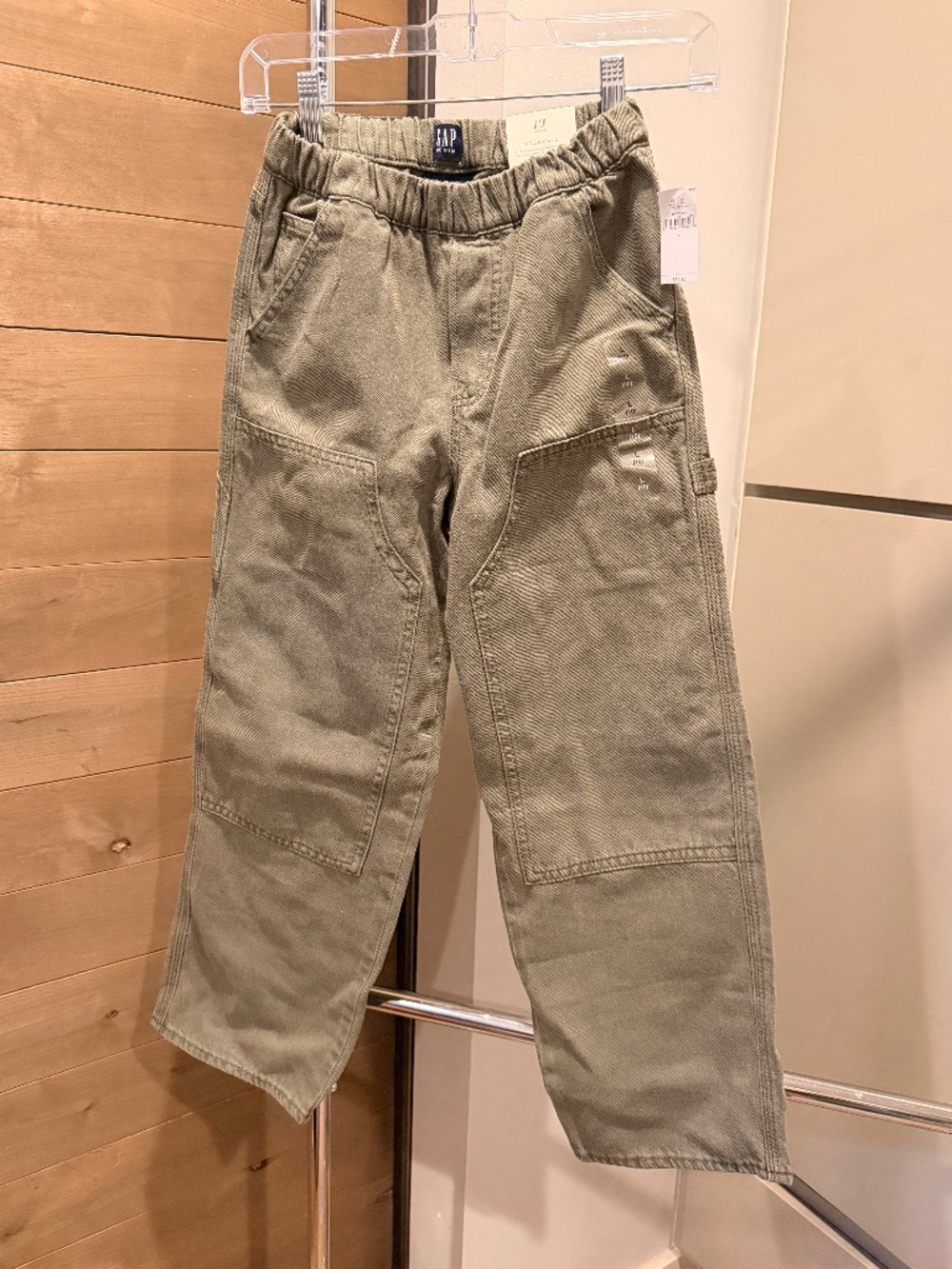*NWT* Boys UltraSoft Baggy Cargo Carpenter Jeans Size Large (10) Green